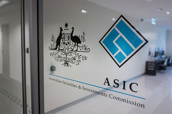 ASIC office with logo on the glass
