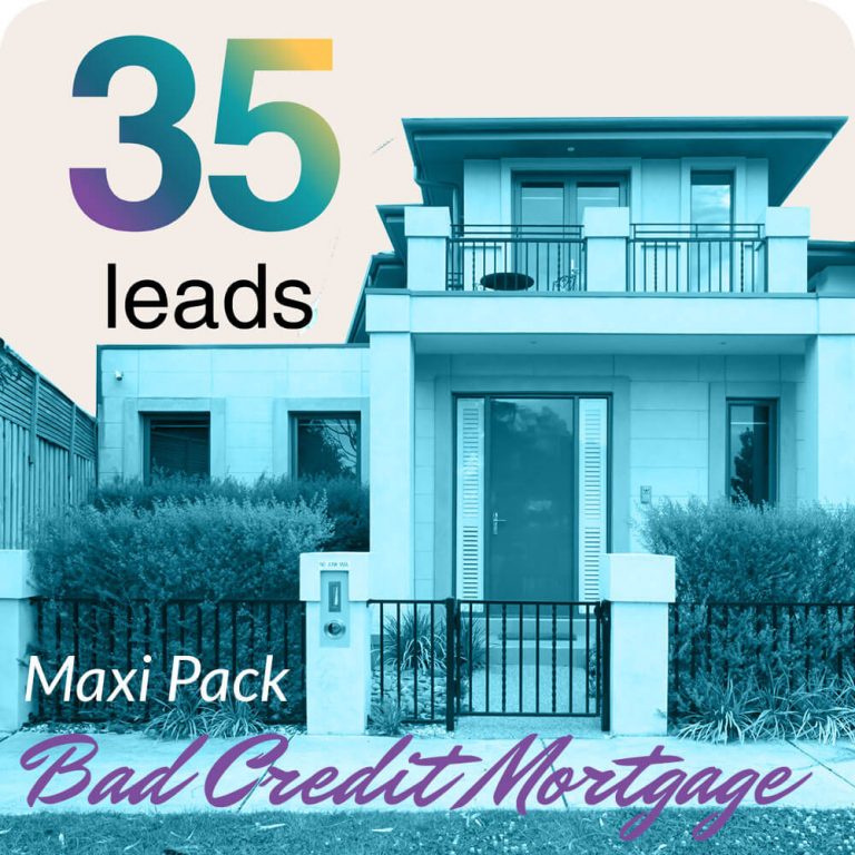 Bad Credit Mortgage Leads Australia MAXI Pack Wealthify